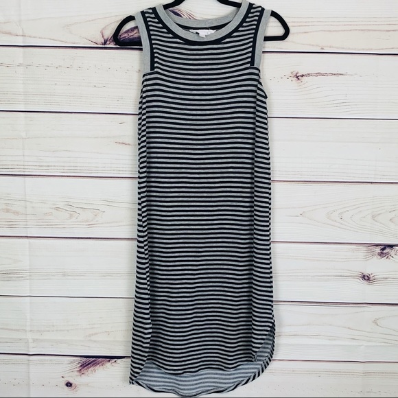 Superfoxx by Nordstrom gray striped dress … - Picture 3 of 8